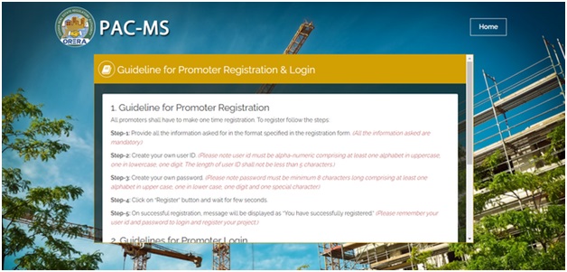 Promoter Registration ORERA