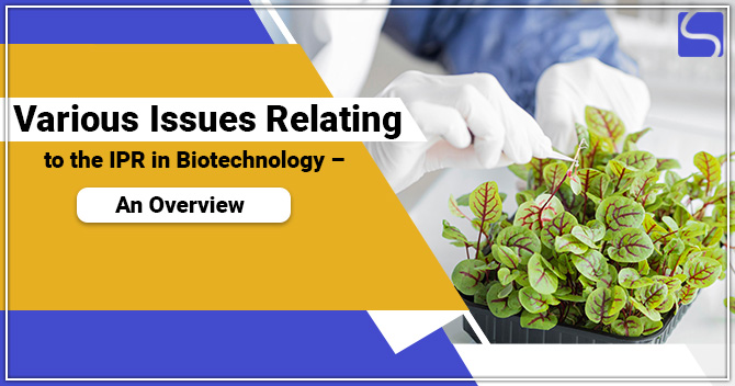 Various Issues Relating to the IPR in Biotechnology – An Overview